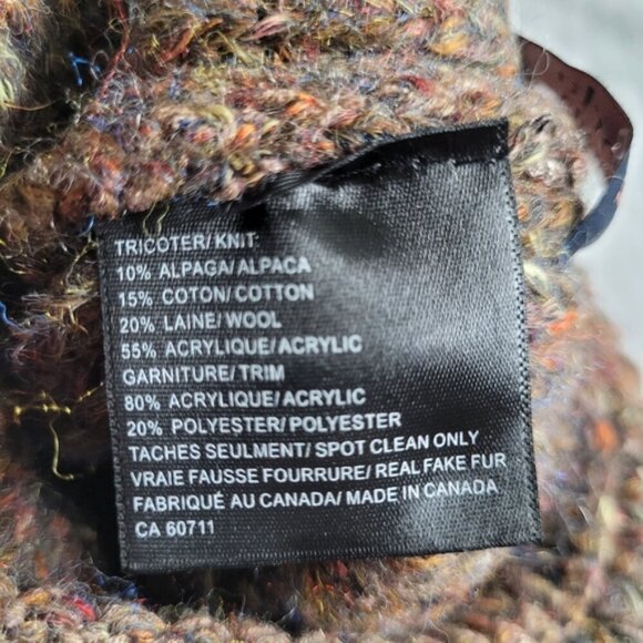 Norla Canada Alpaca, Wool Brown Toque - Picture 5 of 6